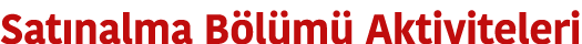 Sat nalma B l m  Aktiviteleri 