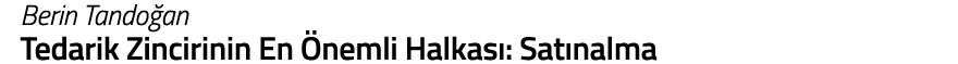 Berin Tando an Tedarik Zincirinin En  nemli Halkas   Sat nalma