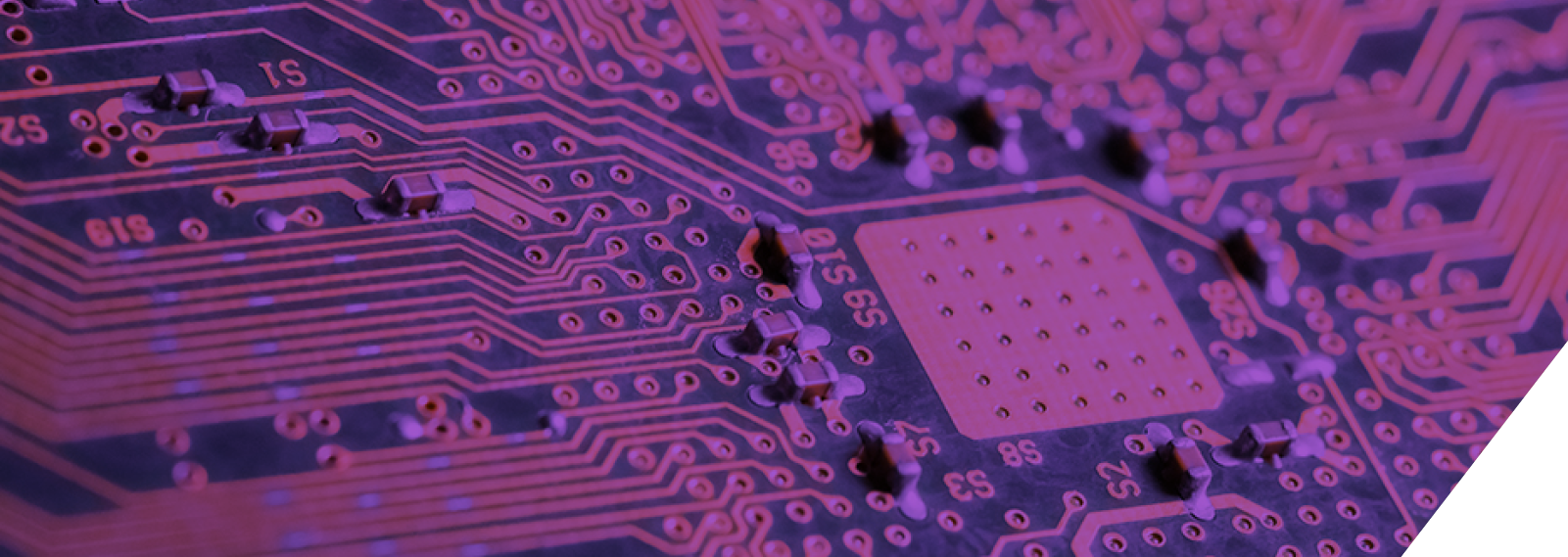 golden electronic circuit board as abstract technology background