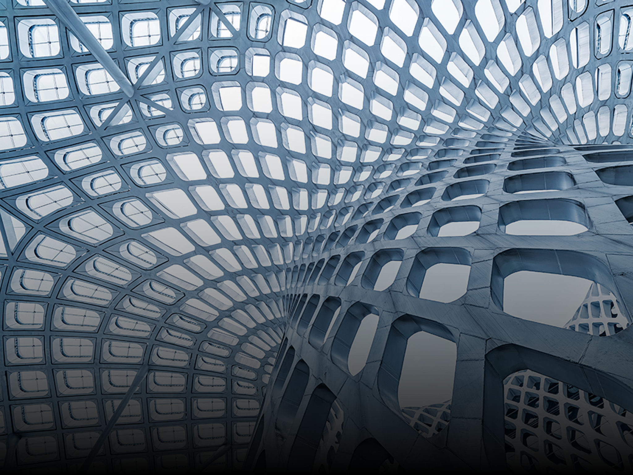 Glass wall in the office building