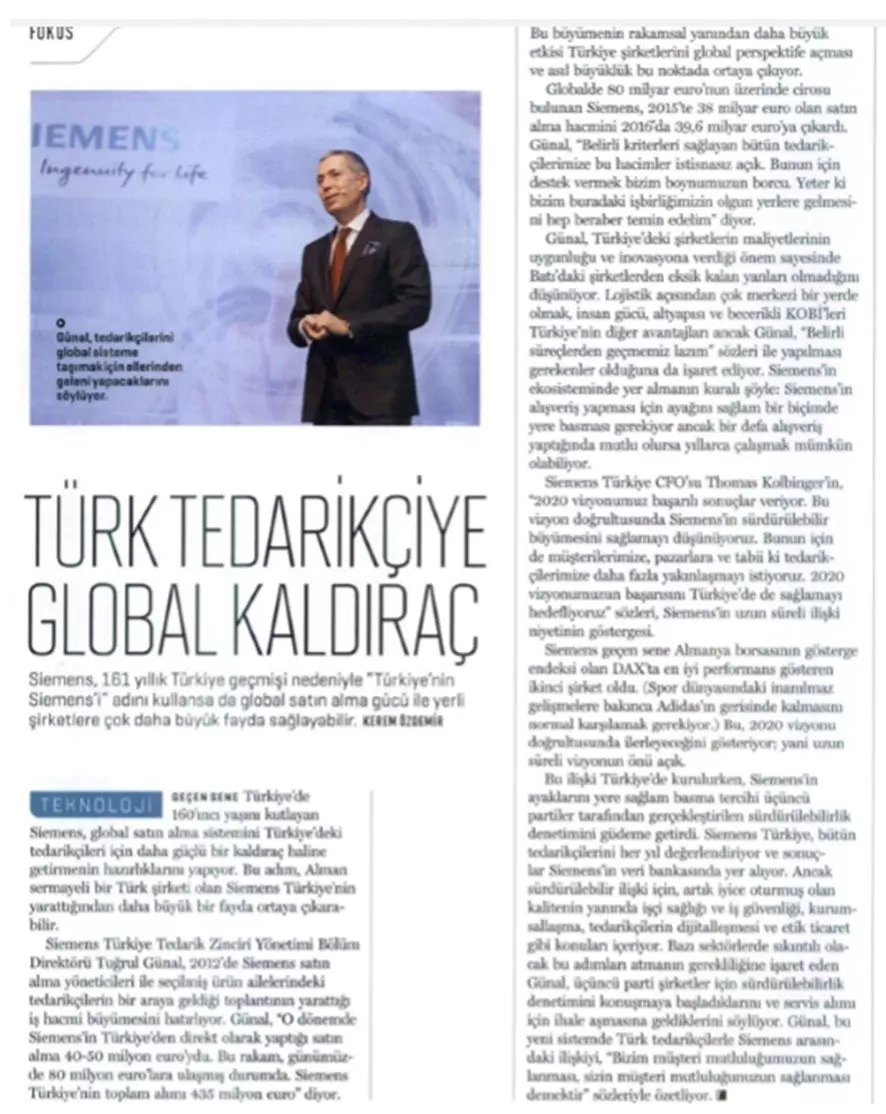 Türk Tedarikçiye Global Kaldıraç, Fortune Dergisi