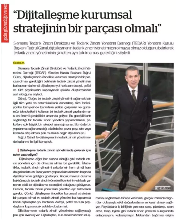 Dünya Gazetesi - Gıda Lojistiği Röportajı