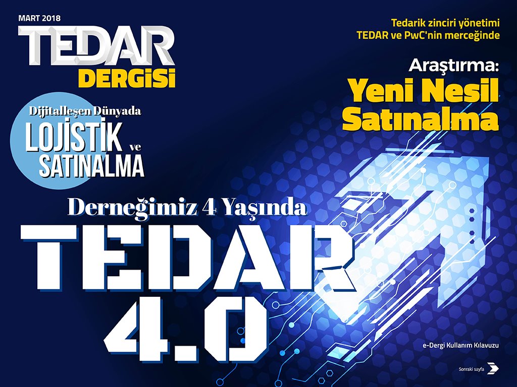 TEDAR Dergisi 1. sayısı için tıklayınız